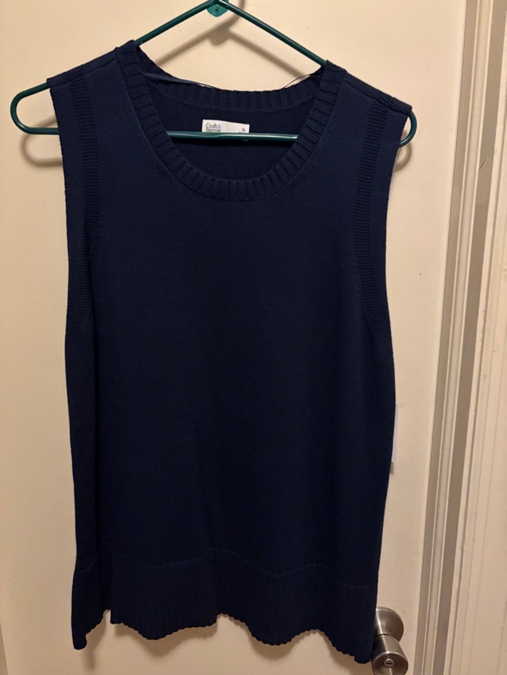 Croft & Barrow Navy Knit Sweater Vest Top